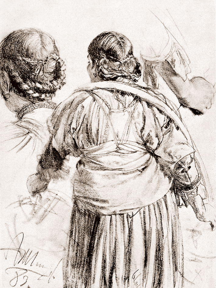  Adolpyh Von Menzel —— 女人背影